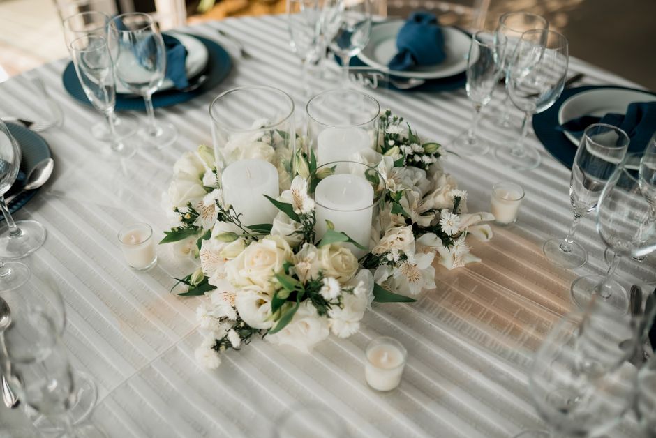 Elegant wedding floral centerpiece showcasing our planning detail