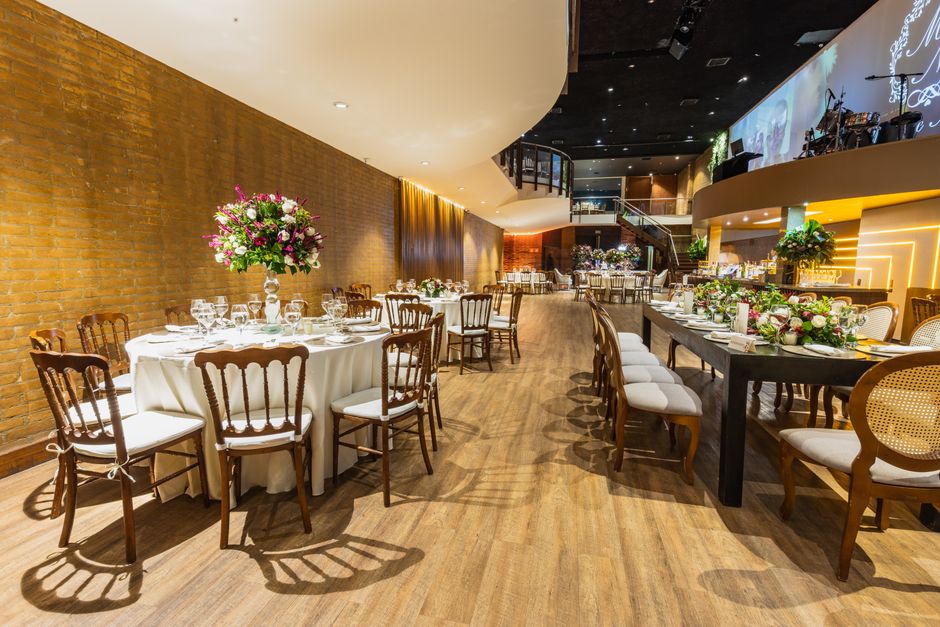 Elegant wedding reception venue ready for guests
